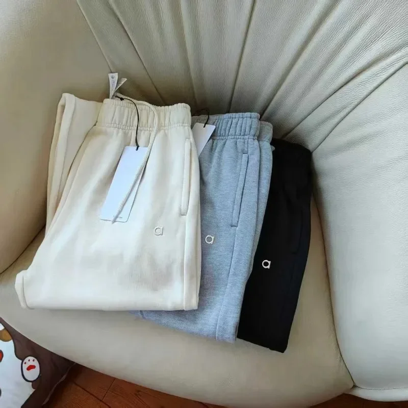 Sweatpants البلوز سترة قطعتين مجموعات ملابس نسائية فضفاضة عادية سترات قطنية عالية الجودة مرونة الخصر الرباط بنطال ذو قصة أرجل واسعة