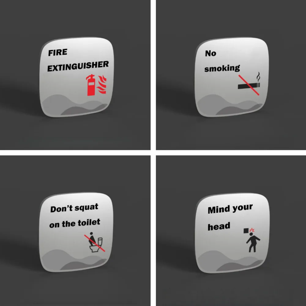 

Custom Slogan Sign, Plaque, Acrylic Sheet (with Brushed Brass, Silver, Copper, Black), Adhesive-backed