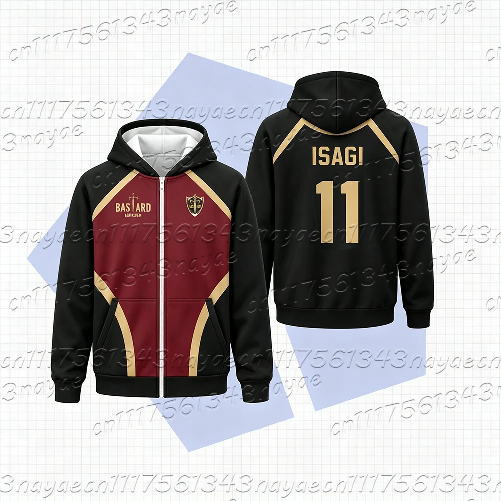 Japan Anime 3D Print Sports Quick-dry Breathable Men Zip-up hoodie Outdoor Football Jersey Harajuku Parent-child Long-sleeve Top