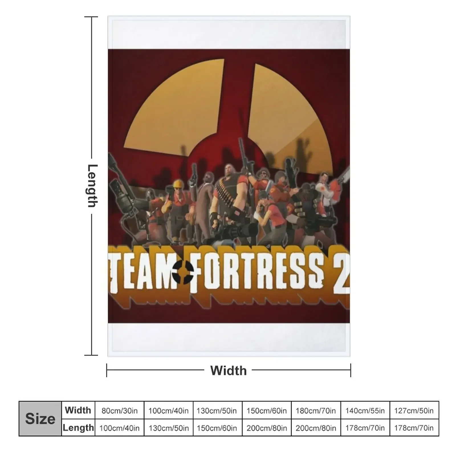 Team Fortress 2 Game Logo Throw Blanket Plaid on the sofa Soft Beds Picnic funny gift Blankets