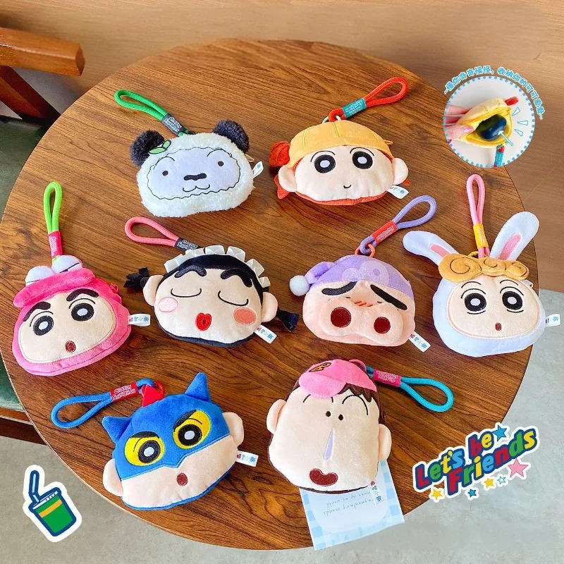 تلوين شين تشان التحول سلسلة الكرتون أفخم حقيبة التخزين اليابانية Kawaii المفاتيح على ظهره قلادة هدية للأطفال