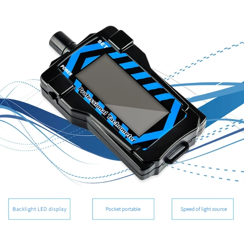 Accurate Speed Meter Digital Optical Tachometer for Aircraft Propellers Rotations