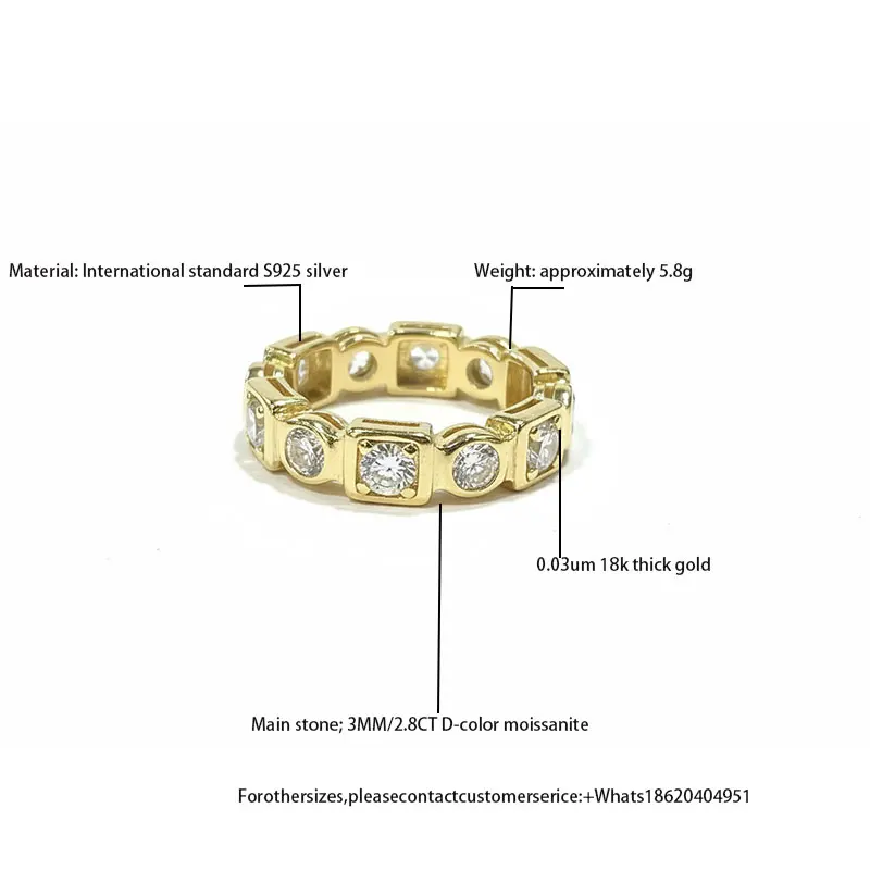 

Ремешок с муассанитом 2,8CT D-цвета, который SLAPS 0,03 мкм 18-каратное золото на серебре S925 — роскошная атмосфера БЕЗ крутой цене # JewelryTok # Af