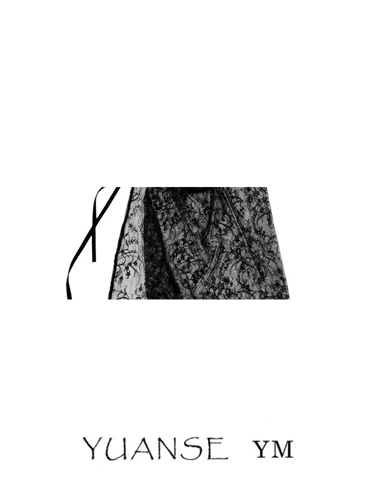 تنورة ستارة من الدانتيل الأسود الأنيق للنساء - تصميم متعدد الطبقات لفصلي الربيع والخريف والشتاء - تنورة ستارة للورك #5