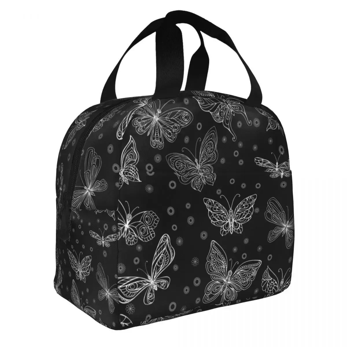 Lunch Bag for Men Women Butterfly Thermal Cooler Bags Waterproof Picnic School Canvas Lunch Box Food Storage Bags