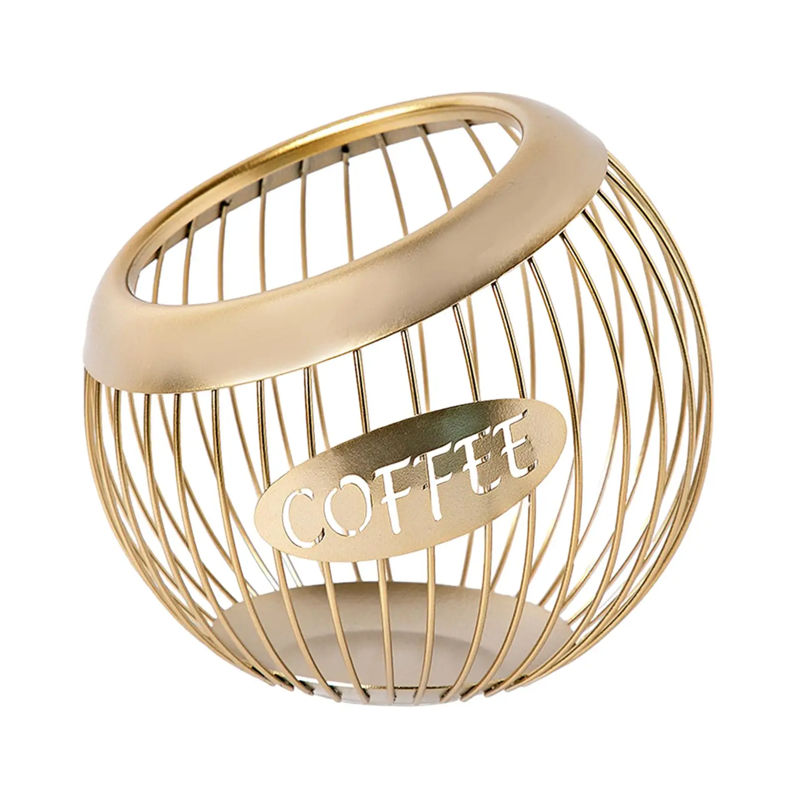 Coffee Pod Holder Multipurpose Large Capacity Coating Surface Finished Espresso Capsule Holder Desktop Organizer for Countertop