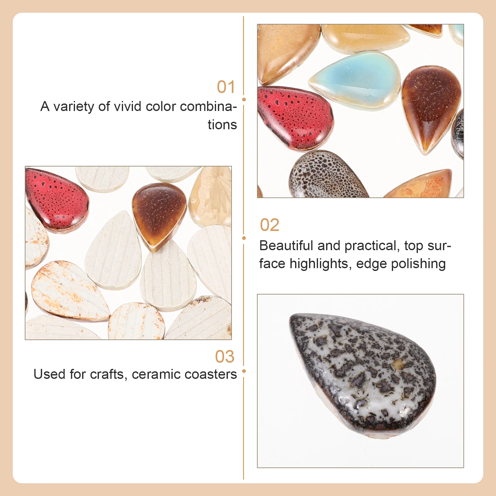 

1 Bag Of Irregular Ceramic Mosaic Tiles Diy Art Craft Pieces Durable Handmade Tiles For Home Decoration Garden Diy Materials