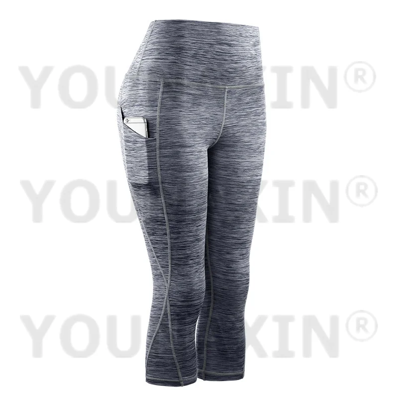 المرأة برو اليوغا اقتصاص السراويل رياضة التدريب ضيق اللياقة البدنية الملابس الدراجات تشغيل السراويل الرياضية طماق M L XL 2XL 3XL 4XL #6