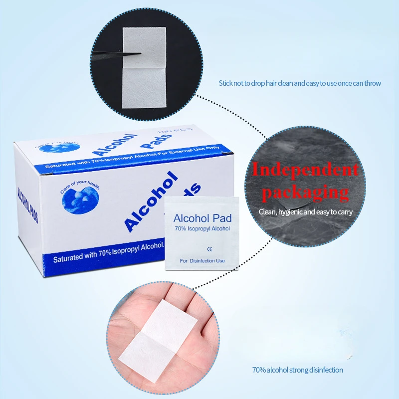 상처 소독용 일회용 75% 알코올 면봉, 가정 재난 대비 필수 응급 처치 상자 용품