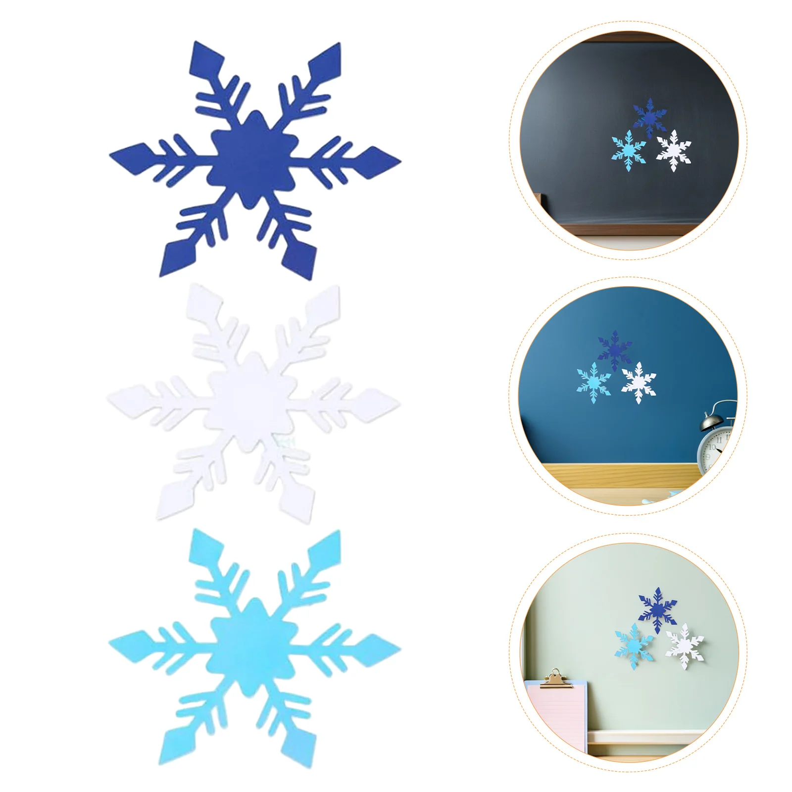 

1Set Paper Snowflake Cutouts 4 Inch Double-Sided Thick for Bulletin Board Decorations Winter Wonderland Theme Holiday Snowflake