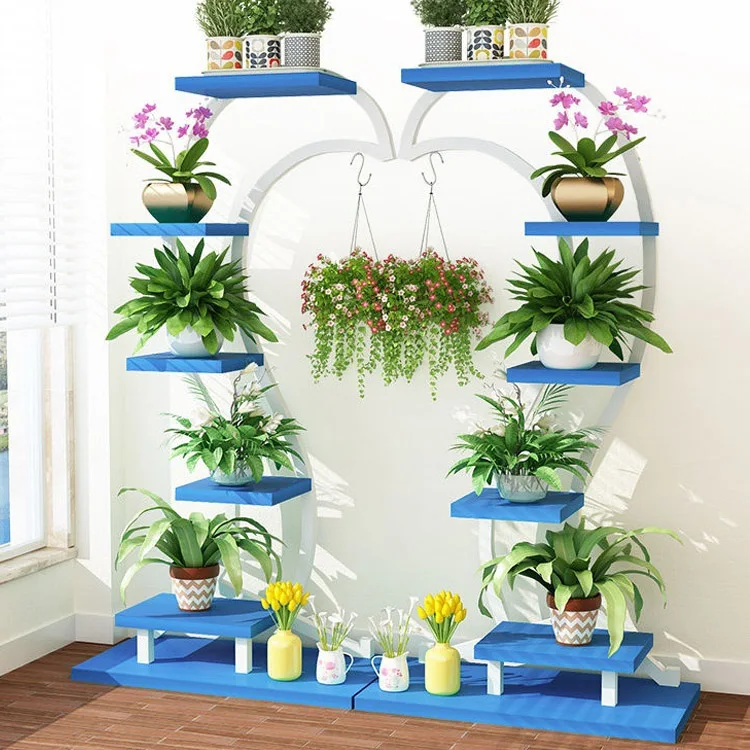 Pot Indoor Centerpiece Black Square Metal Flower Outdoor 5 Tier Pack Plant Stand