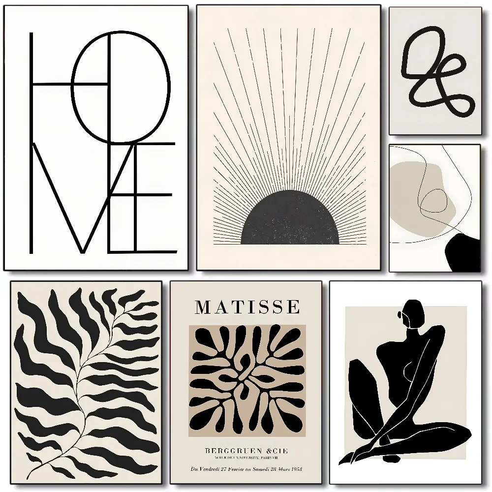 Abstraktes böhmisches Wandkunst-Poster, ästhetische Leinwandmalerei, Poster und Drucke, Wandkunst, Bild für Wohnzimmerdekoration