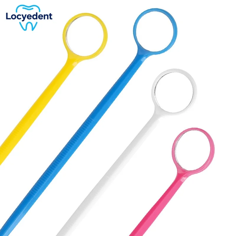 

100pcs Dental Inspection Mirrors for Teeth Whitening Oral Exam Mirror Reusable Random Oral Inside Checking Mirrors Dentist Tool