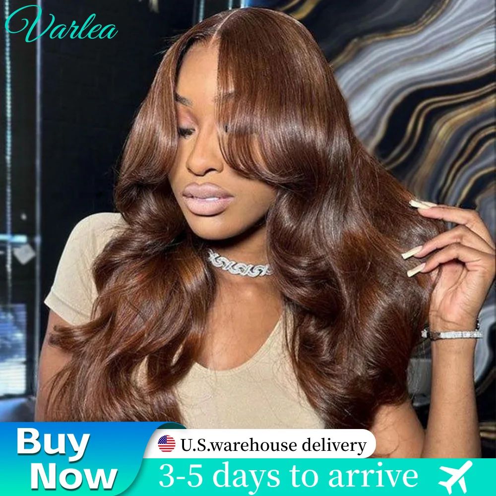 

Varlea Body Wave Lace Front Wig 13x6 Loose Body Wave 13x4 Lace Frontal Chocolate Brown Human Hair Wig Pre-Plucked For Women