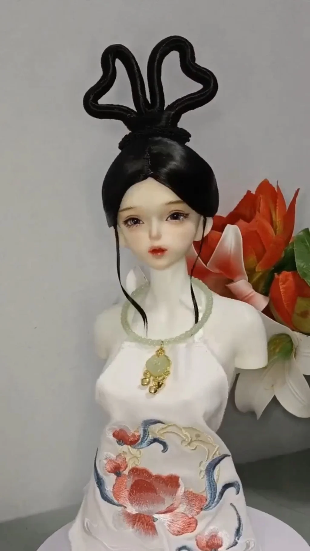 1/4 1/3 スケール BJD 人形古代衣装韓服ウィッグ 7 個磁気吸引髪型妖精かつら MSD SD13 女の子叔父アクセサリー