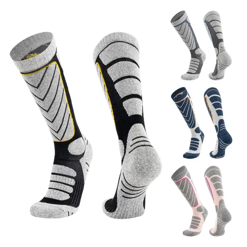 

1 Pair Cotton Thermal Ski Socks Thick Men Women Winter Long Warm Compression Socks For Hiking Snowboarding Climbing Sports Socks