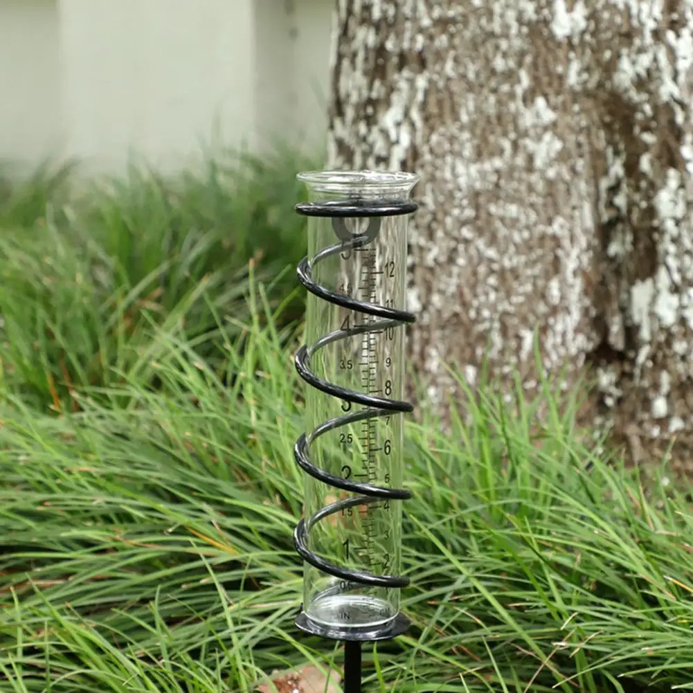 

Garden Rain Gauge Capacity Outdoor Rain Gauge with Spiral Stake for Garden Lawn Patio 5/7-inch Replacement Tube with for Farm