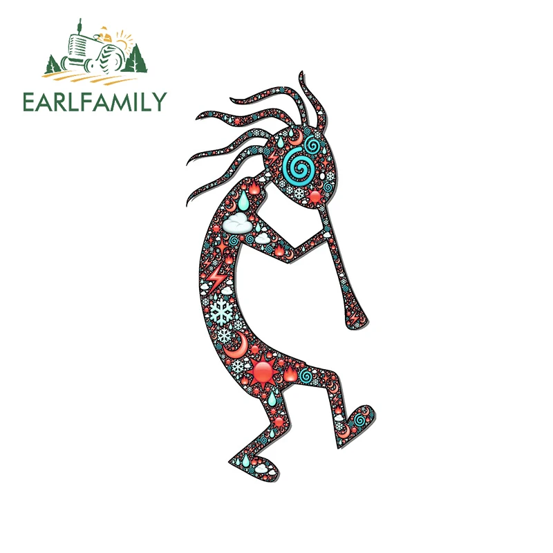 

EARLFAMILY 13cm x 6.2cm For Kokopelli Car Accessories Stickers Air Conditioner Decal Scratch-Proof Waterproof Bumper Trunk Decor