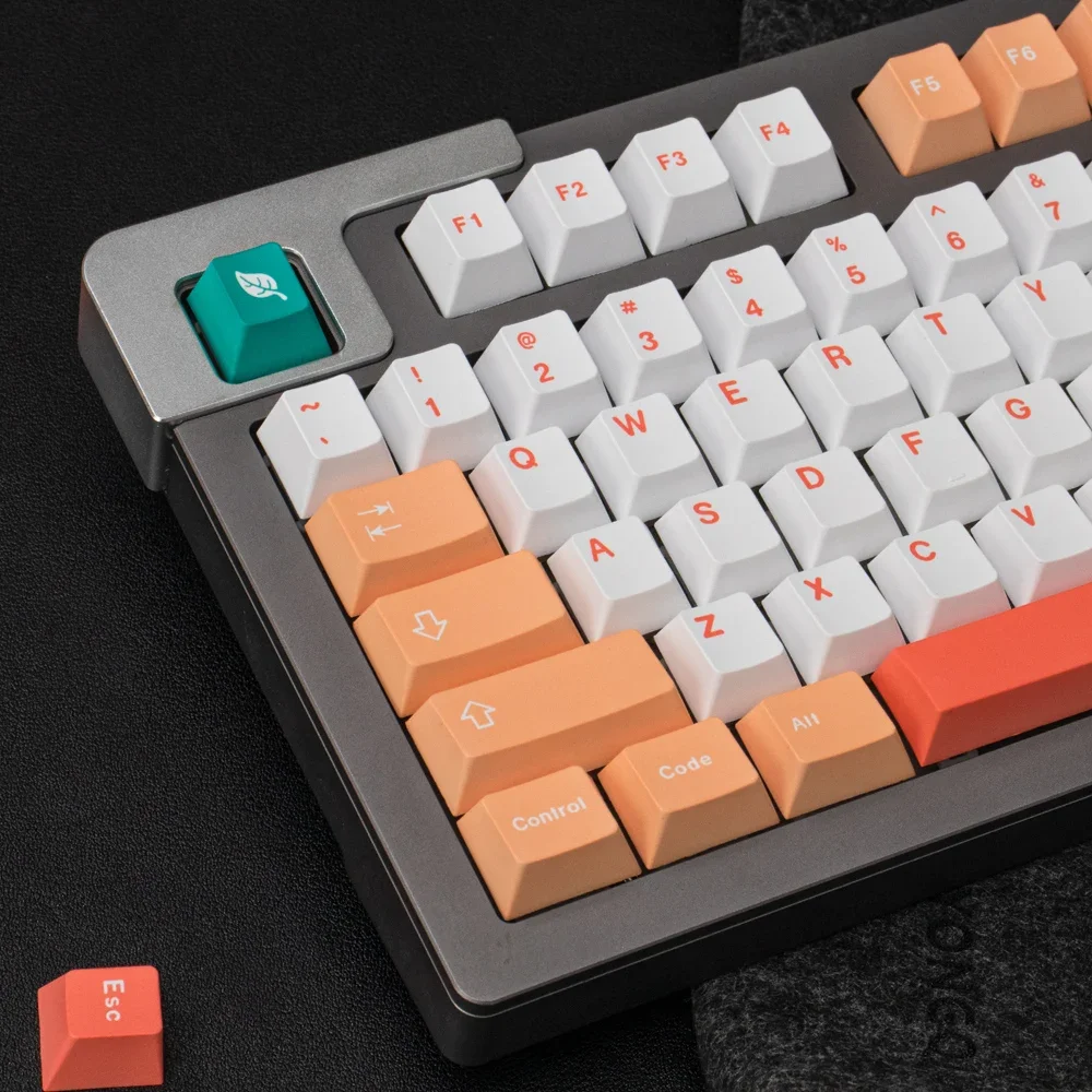 

Peach keycap original height PBT sublimation large full set of adaptations 75/98/87