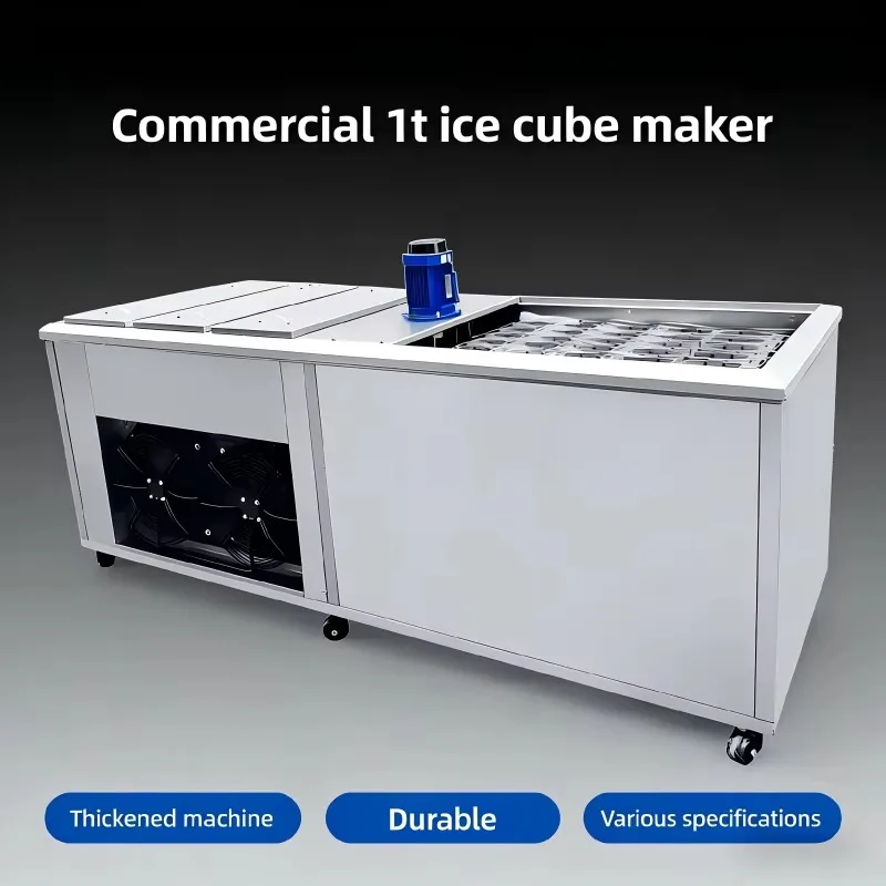 Freezing Ice Machine Square Large Ice Cube Maker, Commercial Brine Ice Brick Machine Energy-saving OME