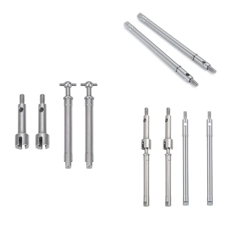 Stainless Steel CVD Drive Shaft Transmission Shaft Axle Kit For 1/24 Axial SCX24 90081 RC Crawler Car Parts