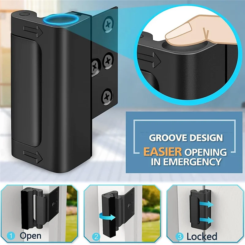 Home Security Door Lock Home Reinforcement Door Lock Device Lock Childproof Door Reinforcement Lock C