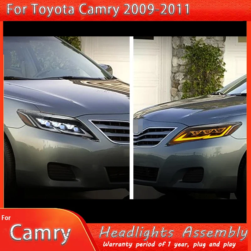 Car Styling For Toyota Camry Front Lamp DRL Headlight 2009-2011 Turn Signal Highlight LED Bulbs Projector Lens Auto Assembly