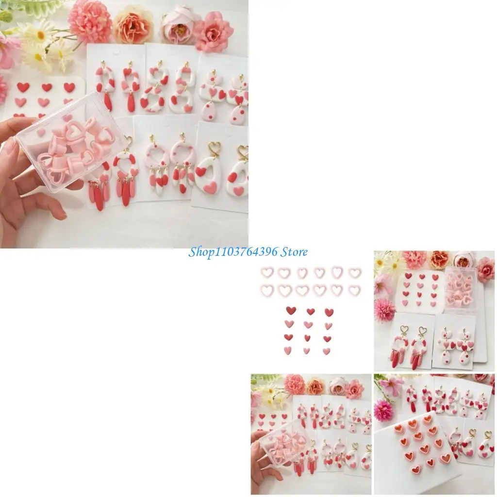

Valentines Day Love Heart Clay Cutters for Earrings and Necklace Pendants