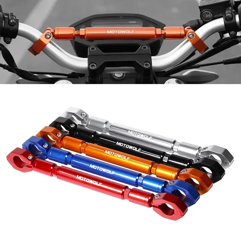 22 มม.อลูมิเนียมรถจักรยานยนต์เสริมคานสมดุลHandlebar Extender Motoโทรศัพท์GPS Spotlight 22 มม.ยึด