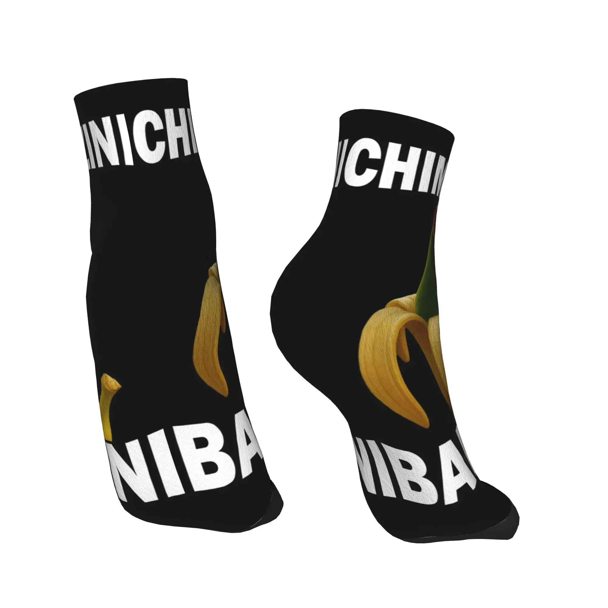 مضحك أنومالي الشمبانزي الموزي ميمي الكاحل الجوارب عدم الانزلاق جودة تسلق الجوارب للرجال الصيف القوطية المطبوعة جورب