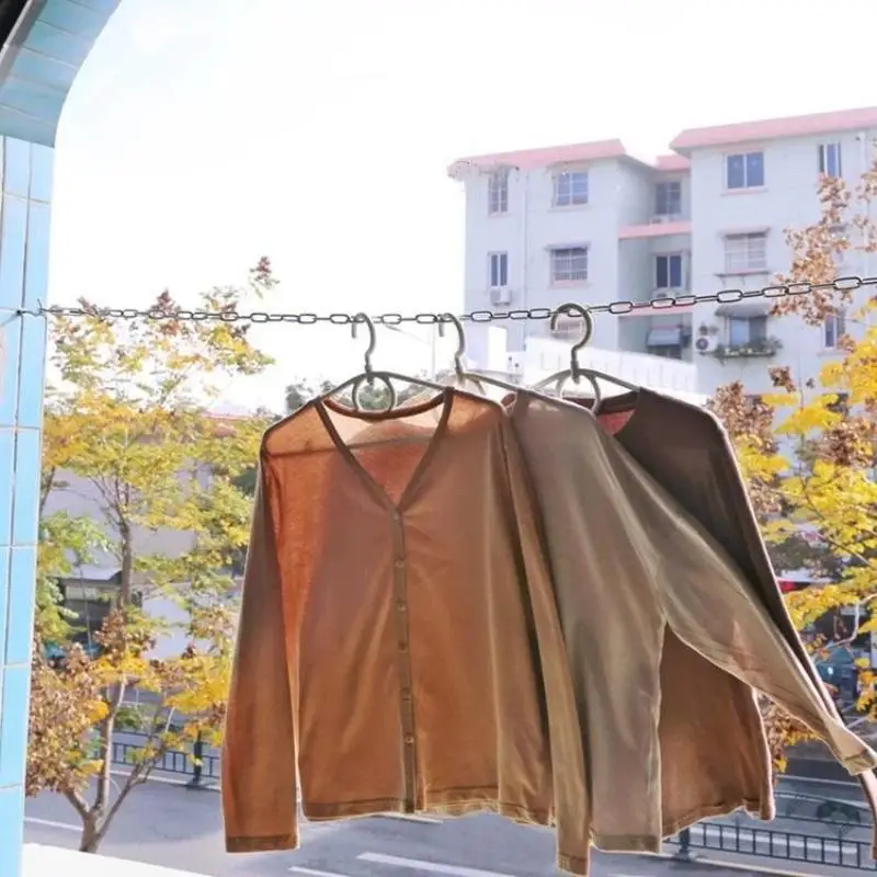 1/4/6M Stainless Steel Clothesline Chain Outdoor Drying Clothes Chain Balcony Rope Iron Chain Steel Wire Rope