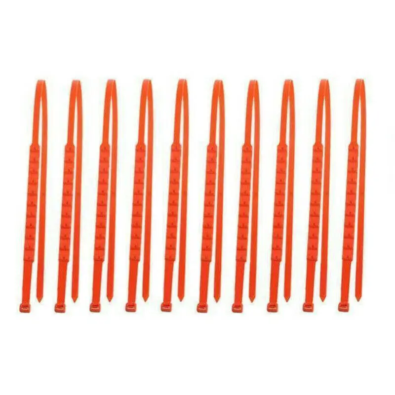 10Pcs Snow Grip Chains Skid Cable Ties for Vehicle Wheels Tire Width Range 195 to 295 mm and 22 Inch Wheel Compatible