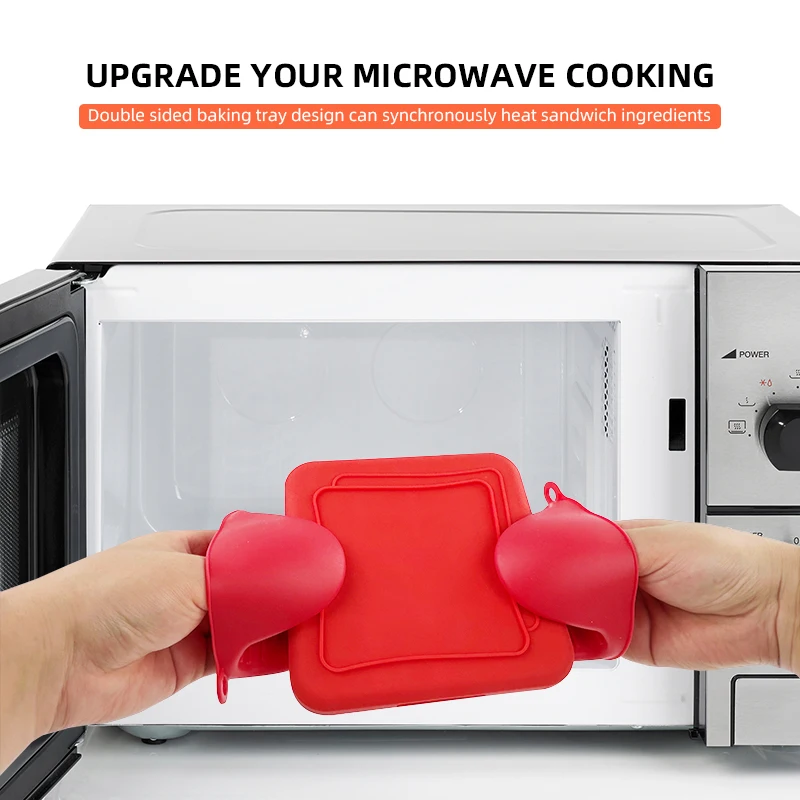 Microwave Toastie Sandwich Maker with Mittens Micro Munchy Microwave Toastie Maker Versatile Small Toaster Easy to Clean