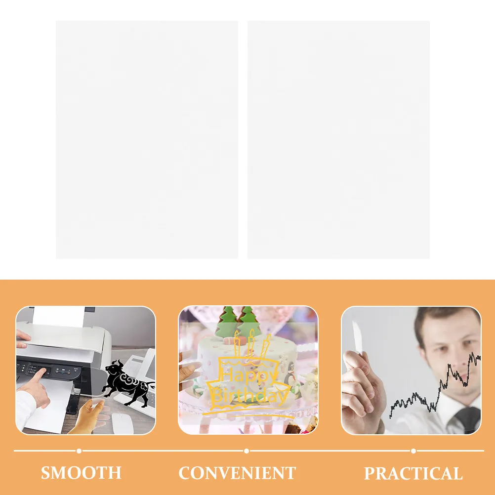 10Sheets Double-Sided Adhesive Photo Film Paper Transparent Pet High Definition for Printer Photo Printing Sheet Spray Ink