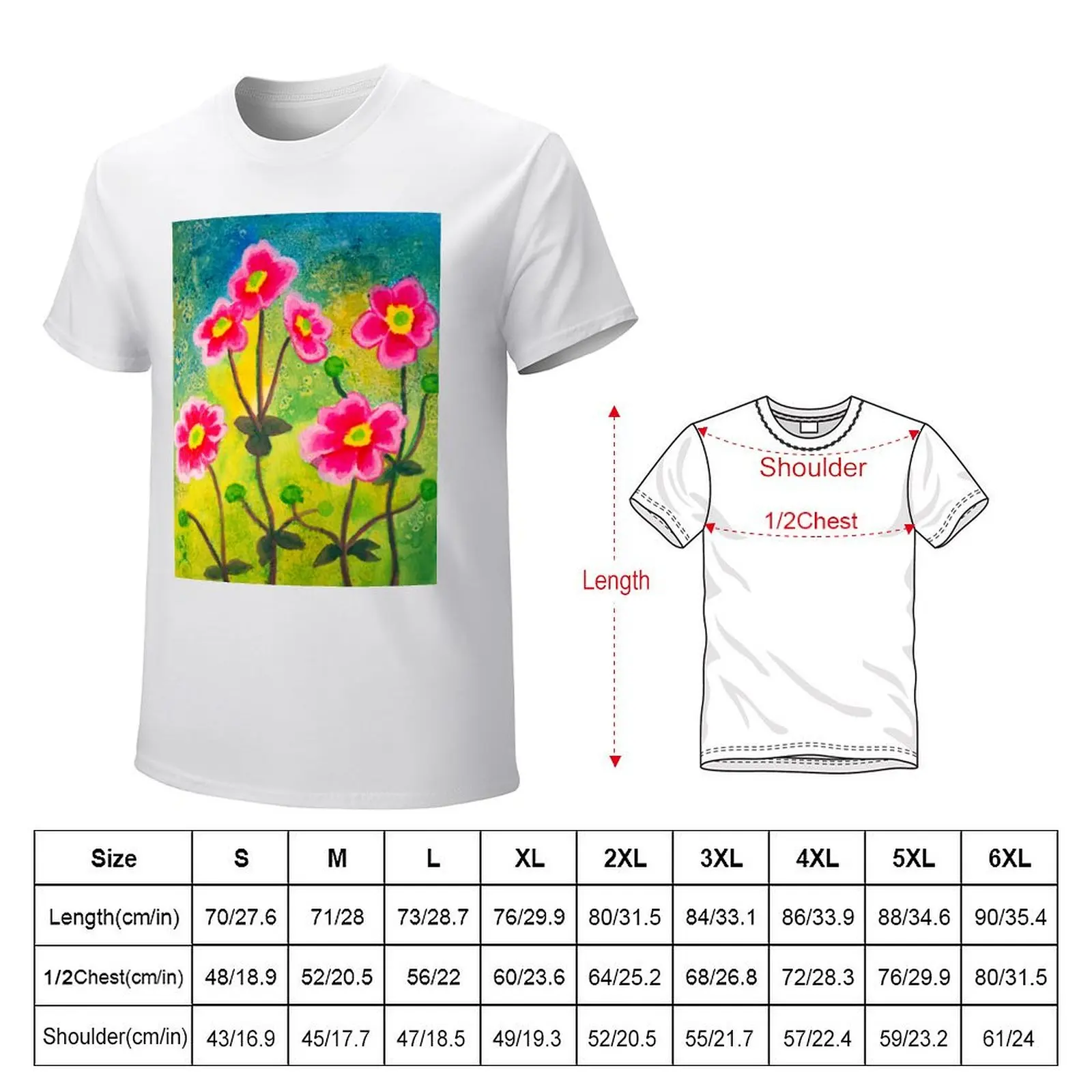 Japanese Anemones end of summer T-Shirt quick drying aesthetic clothes heavyweight t shirts for men