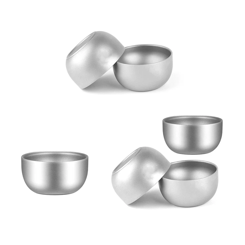 

Titanium Cup Pure Titanium Tea Cup 45Ml Double Layer Teacup For Camping Hiking Backpacking Home Office 2PCS Tea Cup