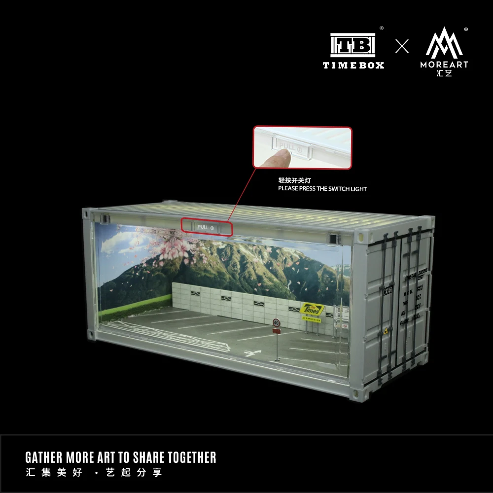 TimeBox 1:64 first text D Alloy Car Model storage container scene Limited edition