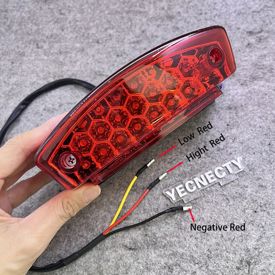 Luz trasera LED Universal para matrícula de motocicleta, lámpara de freno trasero para Honda, Suzuki, Ducati, Monster, M1000, S4R, S2R, 400, 620,