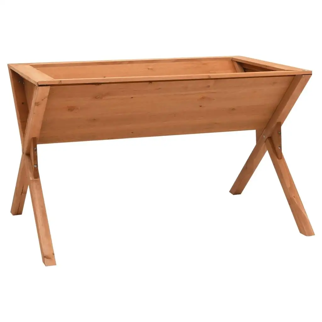 Large 90x55x56 cm Fir Wood Planter Box - Durable Outdoor Garden Container