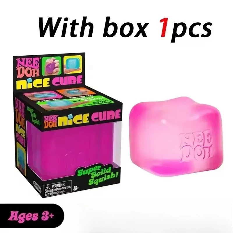 Sofort lieferbar: Squishy NeeDoh Schylling Nice Cube Sensorisches Quetschspielzeug mit superfestem Squish zum Stressabbau und gegen Angstzustände – sensorische Geschenke!