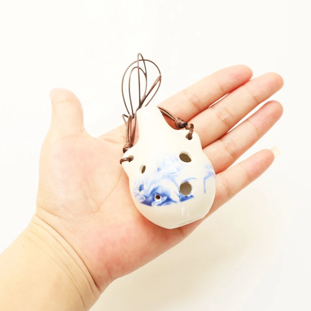

Beginner 6-Hole Ocarina with Flower Shape Premium Material Wind Instrument for Children Practice Music Learning Tool