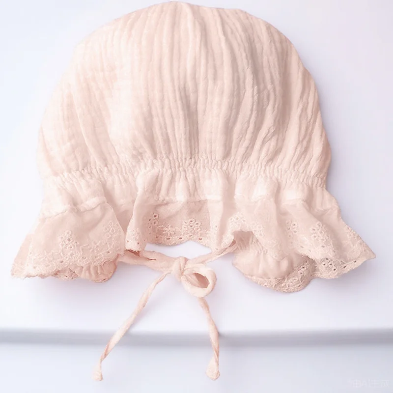 

1Pcs Newborn Lace Hat Breathable Sweat Adsorption Fashion Court to Carry Baby Hat Protection Cap
