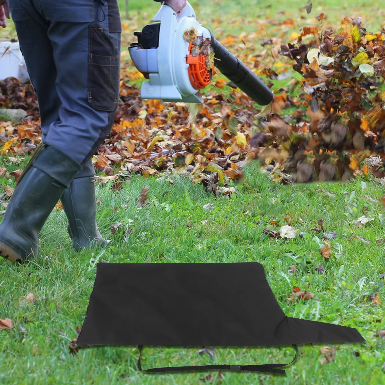 

2Pcs Leaf Blower Collection Bag Heavy Duty Lightweight with Handles for Easy Carrying Versatile Fallen Leaf and Yard Waste