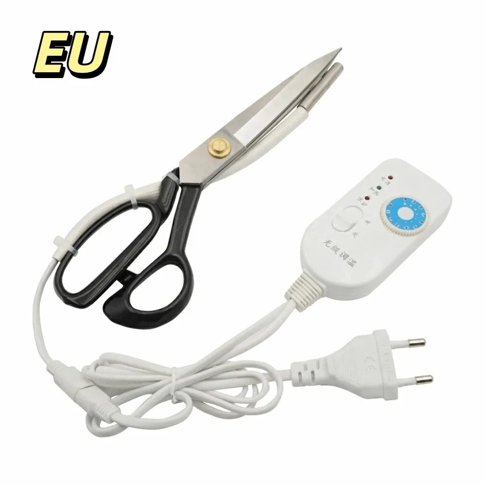 Temperature Adjustable Electric Heating Fabric Scissors Built-In Heating Tube 9-Level Temperature Control Hot Cutter Metal Blade