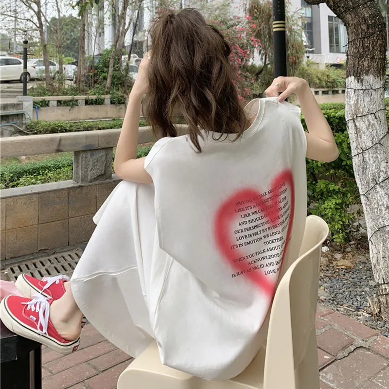 

Black Lazy Style Women's Summer New Loose Slimming Midi Knee-length Dress European Goods plus Size A-line Skirt Dress
