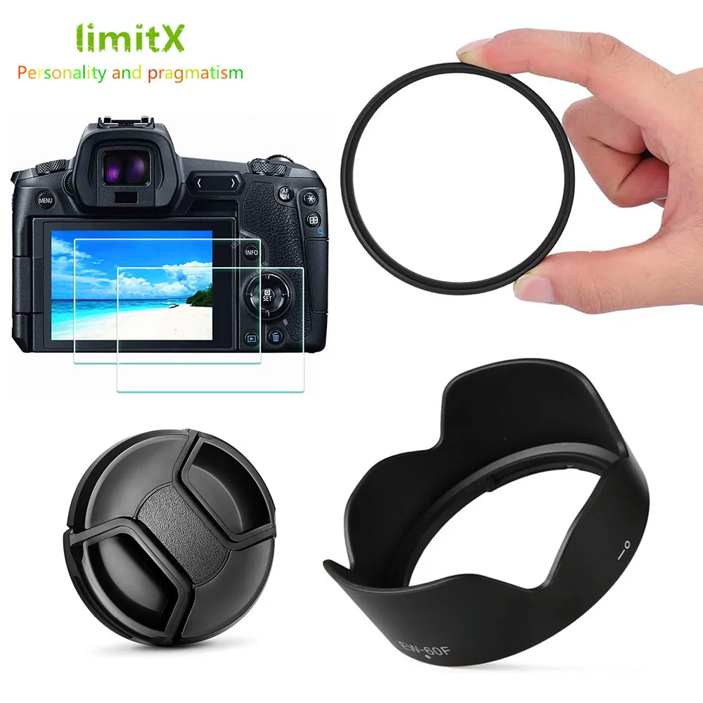 غطاء غطاء رأس لعدسة الحربة ، واقي شاشة زجاجي لكانون 18-من نوع Bayonet ، 18-من خلال عدسة STM EOS R7 R10 M50 II