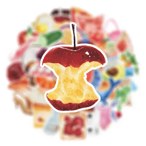 10/30/50pcs Watercolor Mediterranean Aesthetic Stickers Creative Art Graffiti Decals DIY Laptop Phone Cartoon Sticker Wholesale