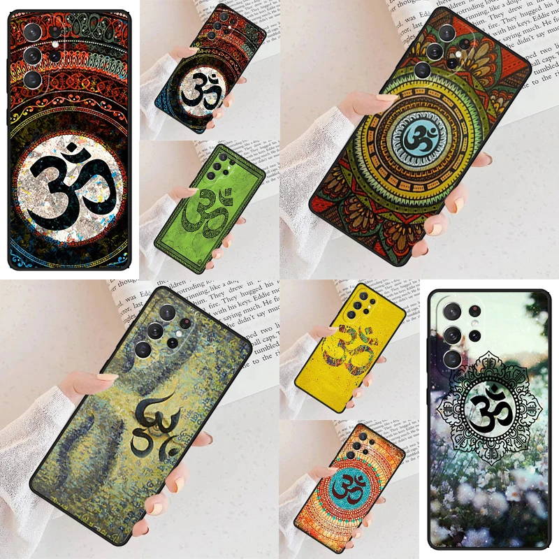

Чехол для телефона Om Aum Symbol Colorful Namaste Yoga для Samsung S24 S25 S23 S22 S21 Note 10 20 Pro S20 Plus FE Ultra lite Cover