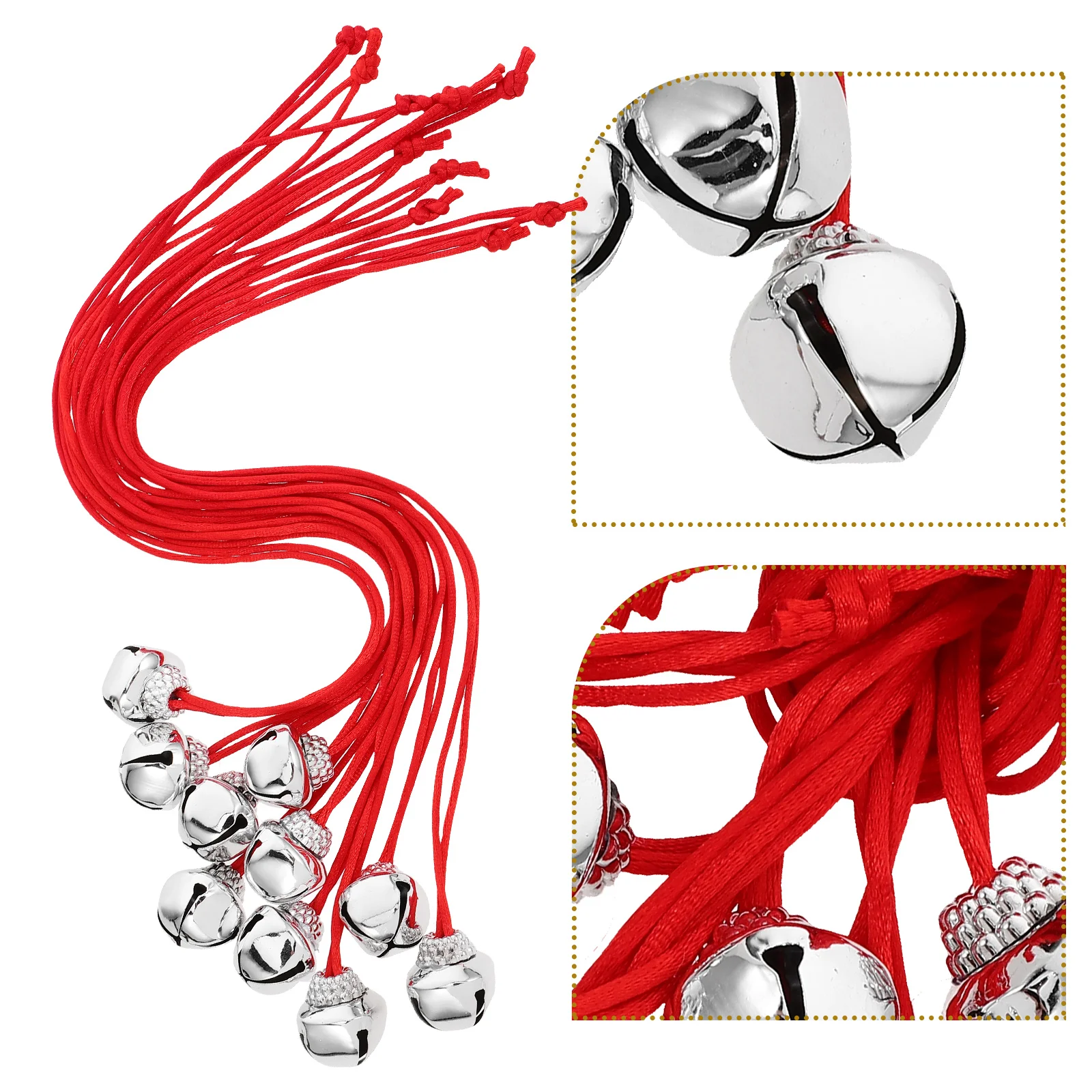 

10 PCS Bell Pendant Christmas Decor Ornament Color Decorations Tree Metal Small Bells for Accessories