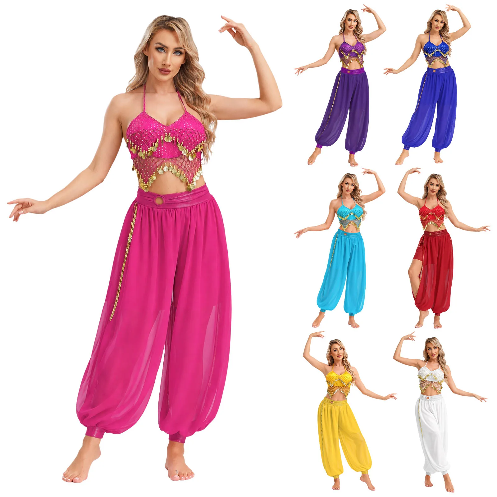 Belly Dance Costume Wear Women Dancing Costumes Festival Outfit Woman Suit Tassel Lace-up Bra Halloween Bellydance Chinese Folk